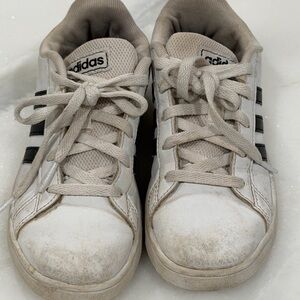 Adidas Kids White & Black Sneakers Size 13